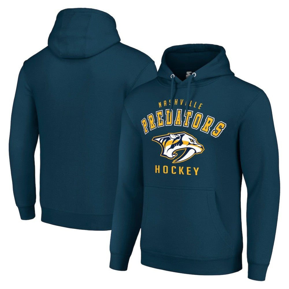 Nashville Predators Starter Logo Pullover Hoodie Navy