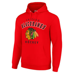 Chicago Blackhawks Starter Logo Pullover Hoodie Red