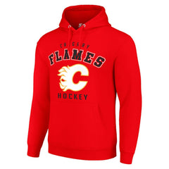 Calgary Flames Starter Logo Pullover Hoodie Red