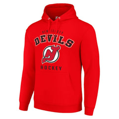 New Jersey Devils Starter Logo Pullover Hoodie Red