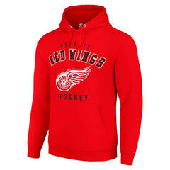 Detroit Red Wings Starter Logo Pullover Hoodie Red