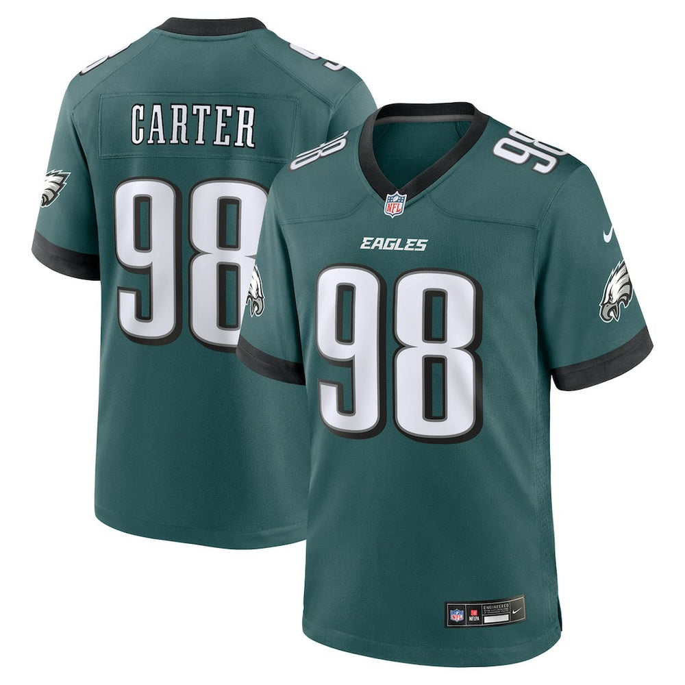 Jalen Carter Philadelphia Eagles Team Game Jersey - Midnight Green