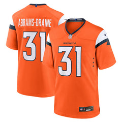 Kris Abrams-Draine Denver Broncos Team Game Jersey - Orange