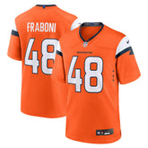 Mitchell Fraboni Denver Broncos Team Game Jersey - Orange