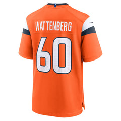 Luke Wattenberg Denver Broncos Team Game Jersey - Orange