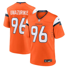 Eyioma Uwazurike Denver Broncos Team Game Jersey - Orange