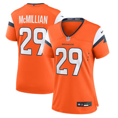 Ja'Quan McMillian Denver Broncos Women's Team Game Jersey - Orange