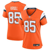 Lucas Krull Denver Broncos Women's Team Game Jersey - Orange