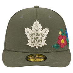 Toronto Maple Leafs New Era Tonal Florals 59FIFTY Fitted Hat Olive