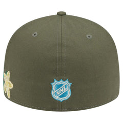 Toronto Maple Leafs New Era Tonal Florals 59FIFTY Fitted Hat Olive