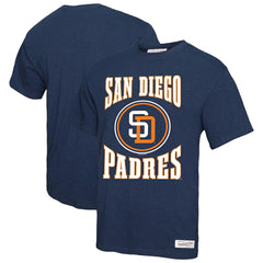 San Diego Padres Arched Logo Slub T-Shirt Navy | Mitchell & Ness