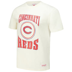 Cincinnati Reds Arched Logo Slub T-Shirt Cream | Mitchell & Ness