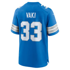 Sione Vaki Detroit Lions Team Game Jersey - Blue