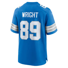 Brock Wright Detroit Lions Team Game Jersey - Blue