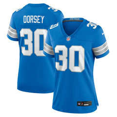 Khalil Dorsey Detroit Lions Women's Team Game Jersey - Blue