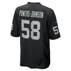 Jackson Powers-Johnson Las Vegas Raiders Team Game Jersey - Black
