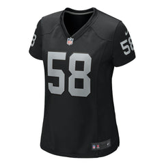 Jackson Powers-Johnson Las Vegas Raiders Women's Game Jersey - Black