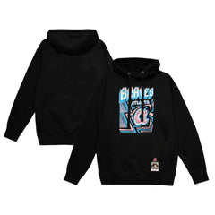 Atlanta Braves Sidewalk Sketch Pullover Hoodie Black | Mitchell & Ness