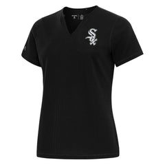 Chicago White Sox Antigua Women's Notch Neck T-Shirt Black