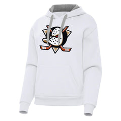 Anaheim Ducks Antigua Women's Victory Pullover Hoodie White