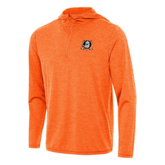 Anaheim Ducks Antigua Tidy Quarter-Zip Hoodie Heather Orange
