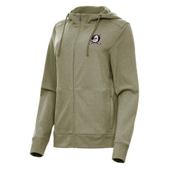 Anaheim Ducks Antigua Women's Seeker Full-Zip Hoodie Olive