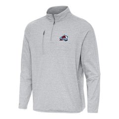 Colorado Avalanche Antigua Certain Quarter-Zip Tri-Blend Sweatshirt Heather Gray