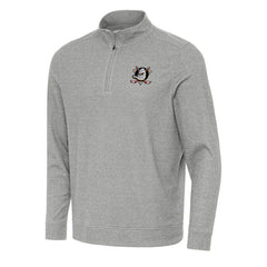 Anaheim Ducks Antigua Subtle Quarter-Zip Sweatshirt Heather Gray