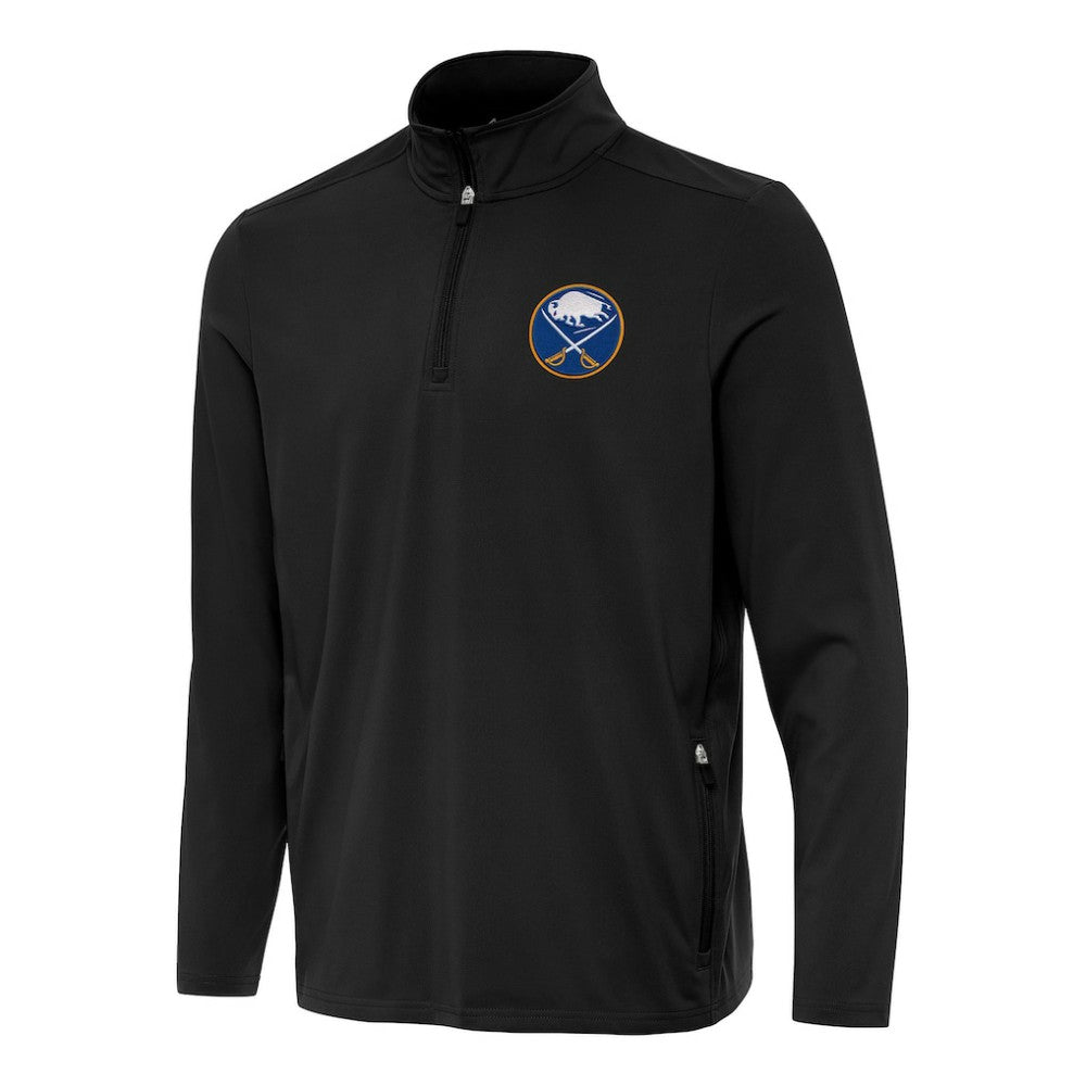 Buffalo Sabres Antigua Perilous Quarter-Zip Sweatshirt Black