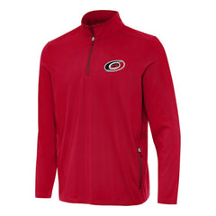 Carolina Hurricanes Antigua Perilous Quarter-Zip Sweatshirt Red