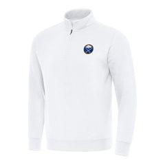 Buffalo Sabres Antigua Victory Quarter-Zip Mock Sweatshirt White