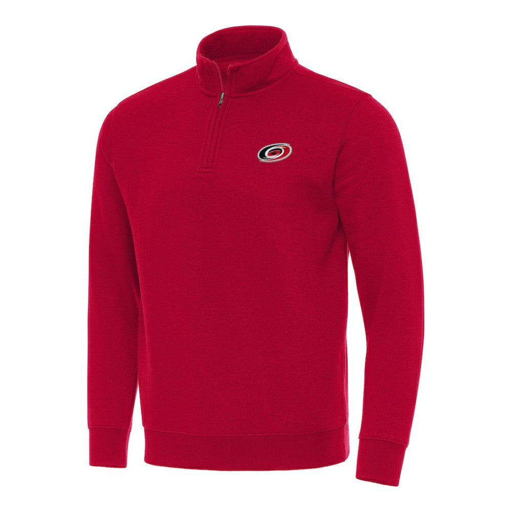 Carolina Hurricanes Antigua Victory Quarter-Zip Mock Sweatshirt Red