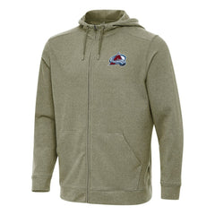 Colorado Avalanche Antigua Effortless Full-Zip Hoodie Jacket Olive