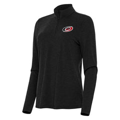 Carolina Hurricanes Antigua Women's Bright Quarter-Zip Top Heather Black