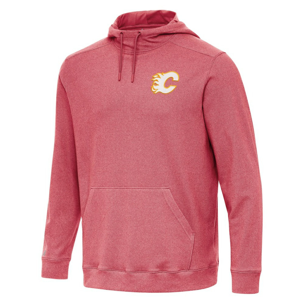 Calgary Flames Antigua Cloud Pullover Hoodie Heather Red