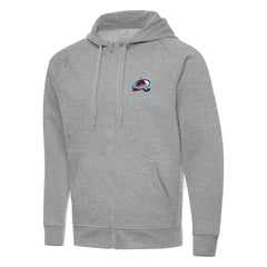 Colorado Avalanche Antigua Big & Tall Victory Full-Zip Hoodie Heather Gray