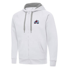 Colorado Avalanche Antigua Big & Tall Victory Full-Zip Hoodie White