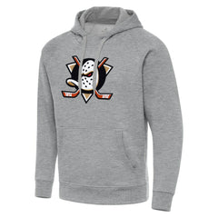 Anaheim Ducks Antigua Big & Tall Victory Pullover Hoodie Heather Gray