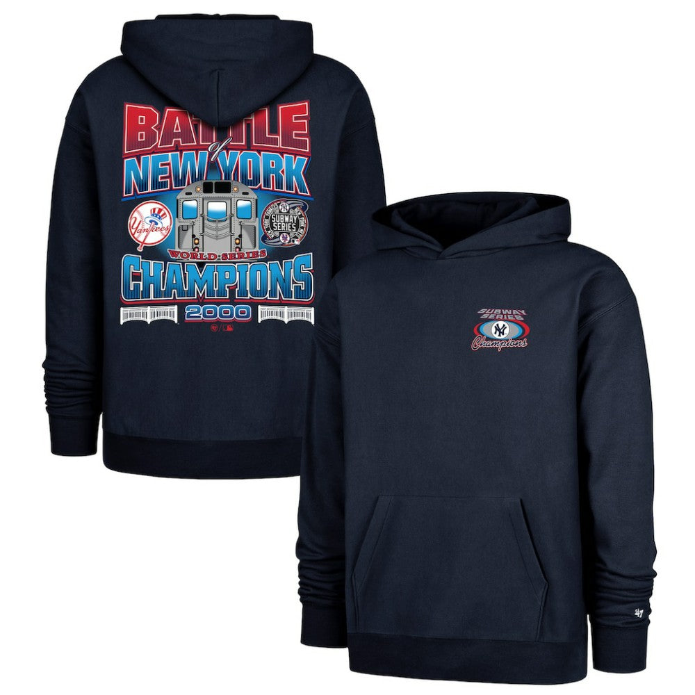 New York Yankees 2000 World Series Champions Showcase Backer Pullover Hoodie Navy | 47 brand
