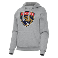 Florida Panthers Antigua Women's Victory Pullover Hoodie Heather Gray