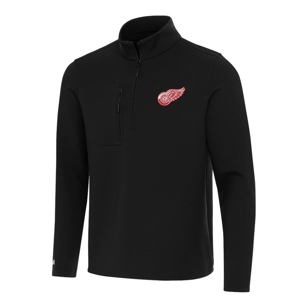 Detroit Red Wings Antigua Insider Quarter-Zip Top Black