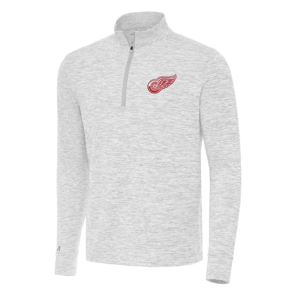 Detroit Red Wings Antigua Cause Quarter-Zip Top Gray