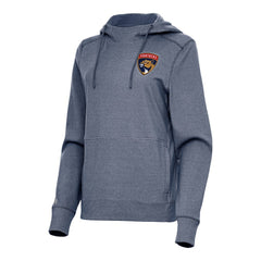 Florida Panthers Antigua Women's Justice Pullover Hoodie Heather Navy