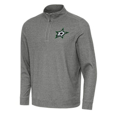 Dallas Stars Antigua Subtle Quarter-Zip Sweatshirt Heather Black