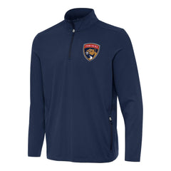Florida Panthers Antigua Perilous Quarter-Zip Sweatshirt Navy