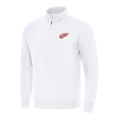 Detroit Red Wings Antigua Victory Quarter-Zip Mock Sweatshirt White