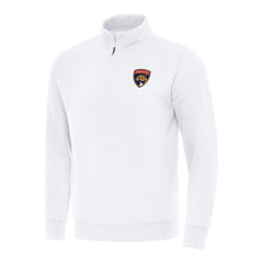 Florida Panthers Antigua Victory Quarter-Zip Mock Sweatshirt White