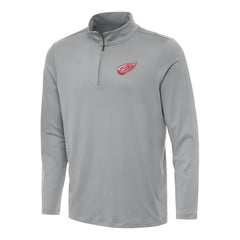 Detroit Red Wings Antigua Reprocess Quarter-Zip Top Gray