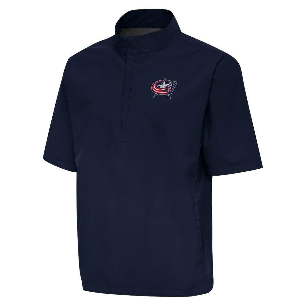 Columbus Blue Jackets Antigua Brisk Quarter-Zip Windbreaker Navy