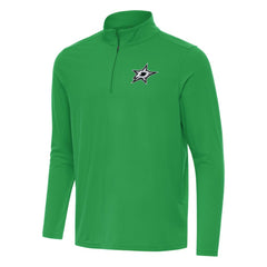 Dallas Stars Antigua Intent Quarter-Zip Top Kelly Green